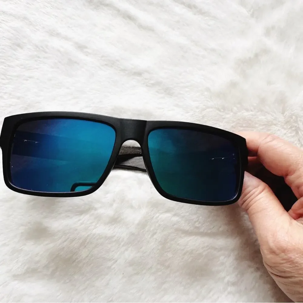 Jensen Blue & Black Wood Sunglasses